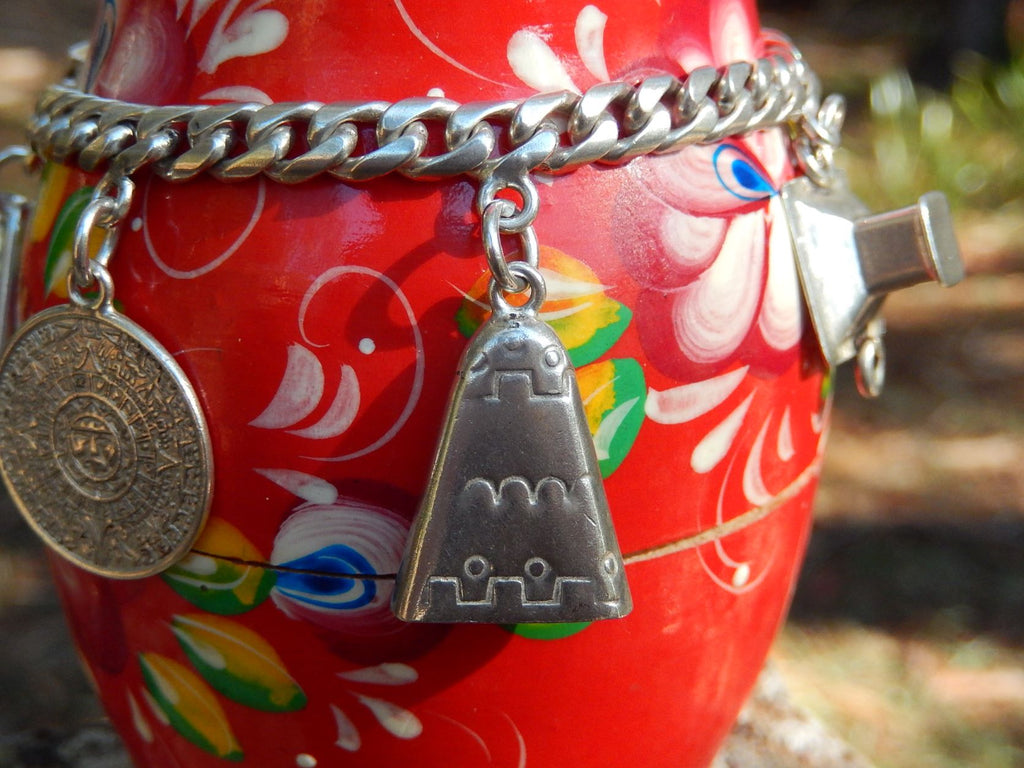 Mexican Silver Charm Bracelet