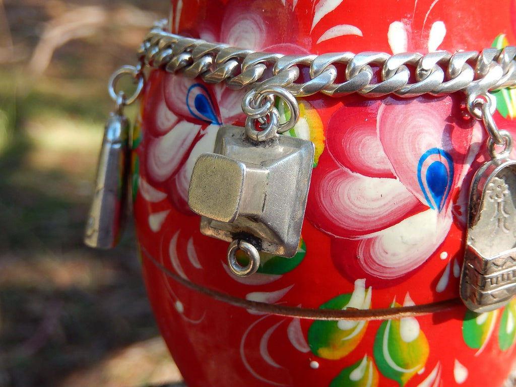 Mexican Silver Charm Bracelet