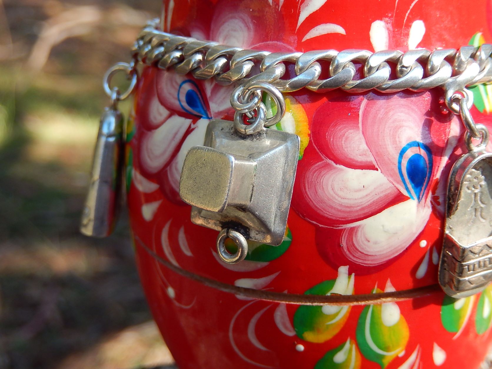 Mexican Silver Charm Bracelet