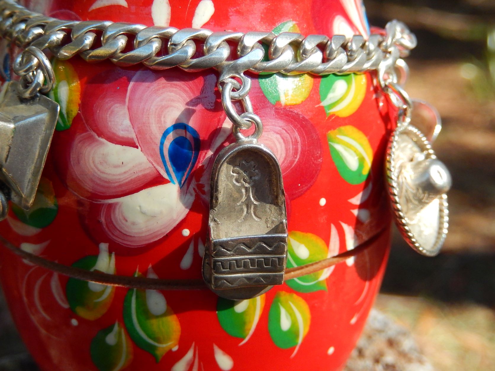 Mexican Silver Charm Bracelet