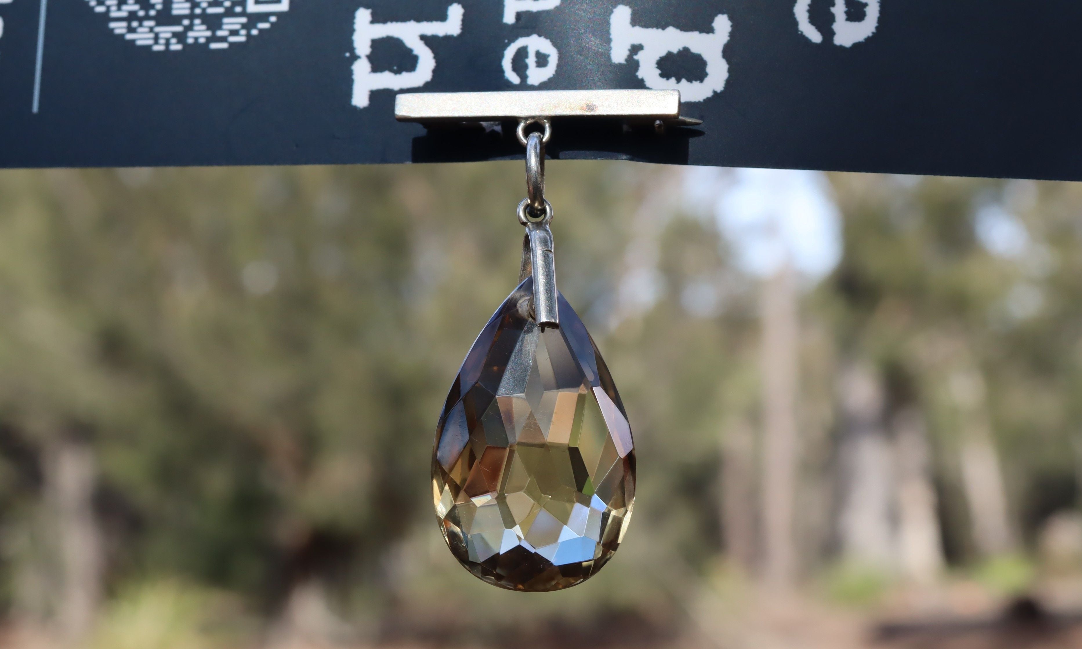 Citrine Brooch in Sterling Silver c.1920