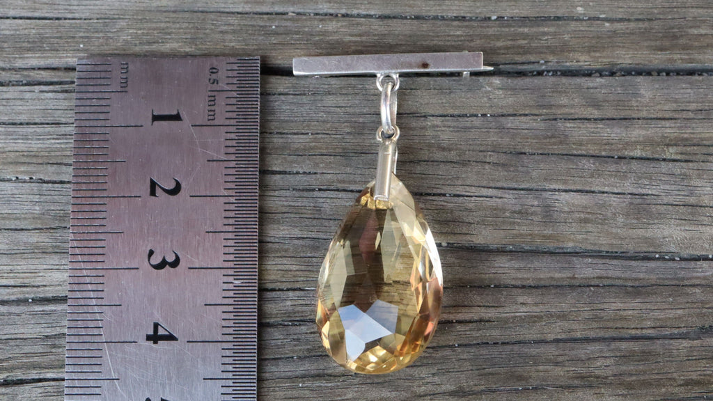 Citrine Brooch in Sterling Silver c.1920