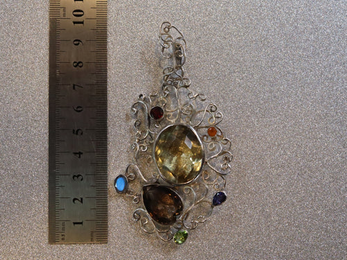 Citrine, Ruby, Sapphire, Garnet, and Peridot in Sterling