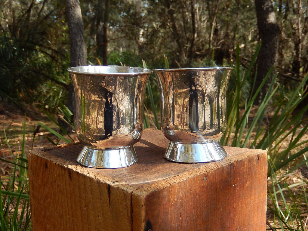 Sheffield Plate Mugs made by A. Clement c.1900