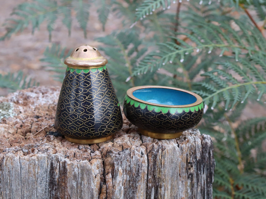 Cloisonne Salt and Pepper
