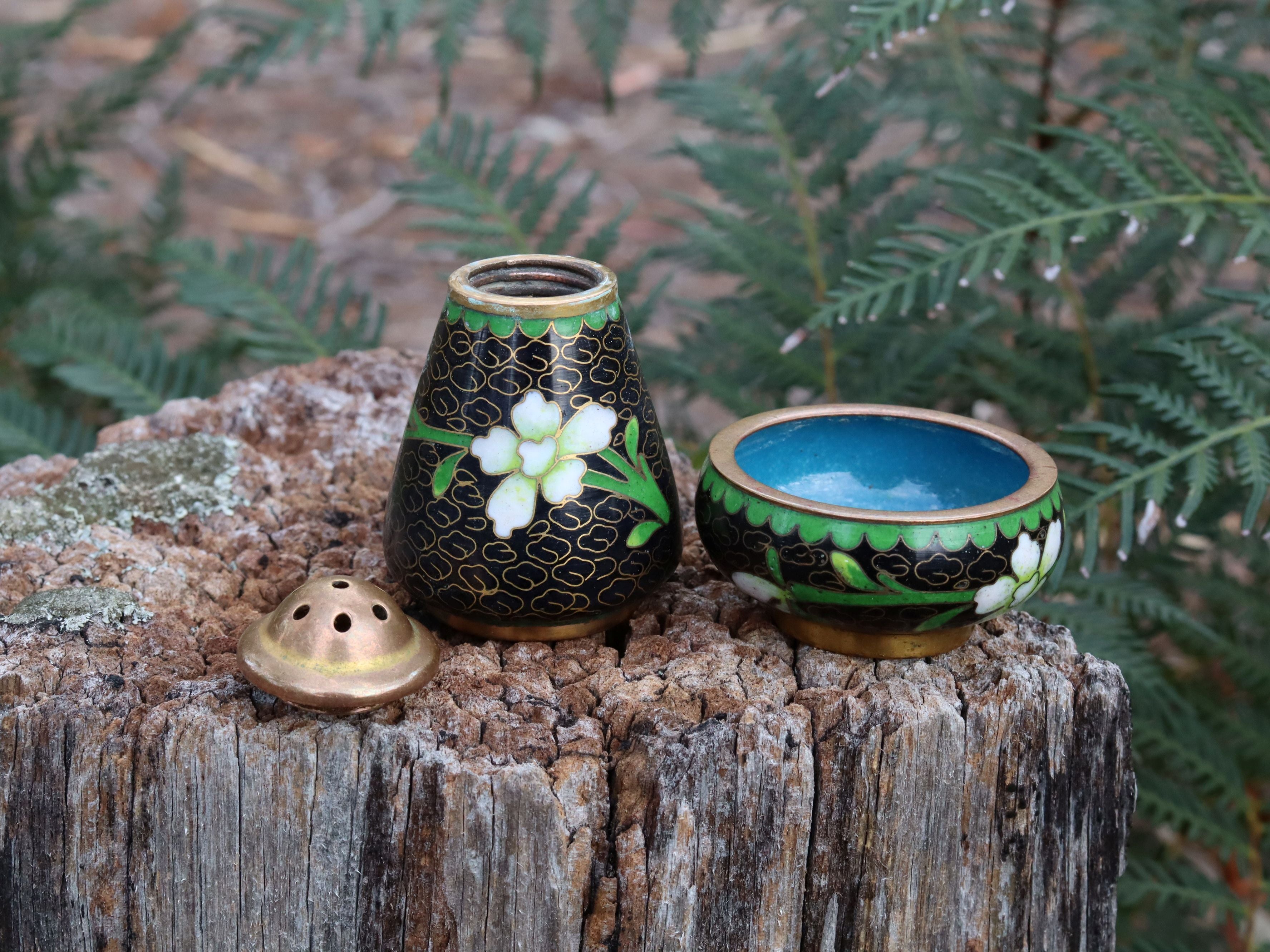 Cloisonne Salt and Pepper