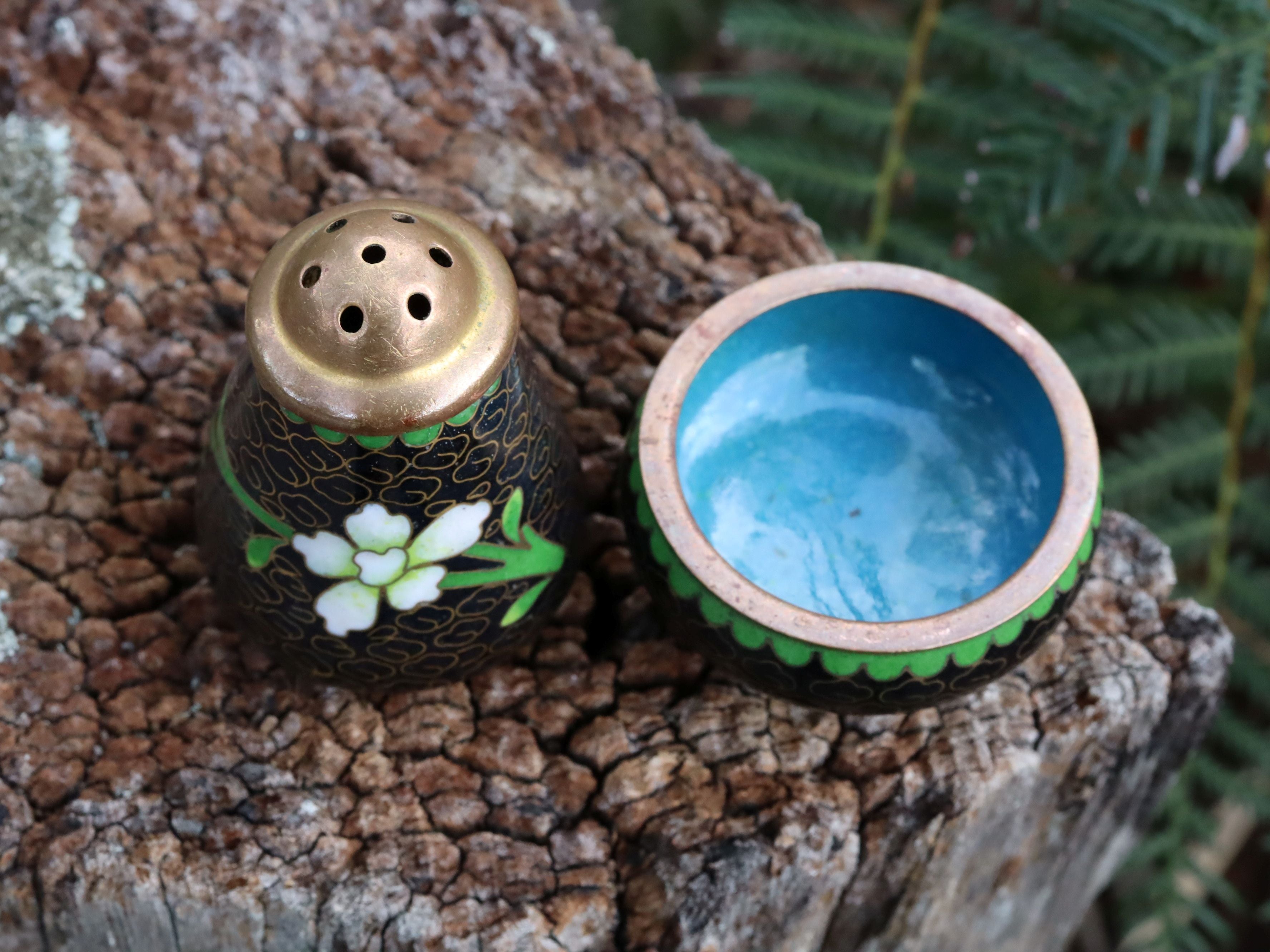 Cloisonne Salt and Pepper