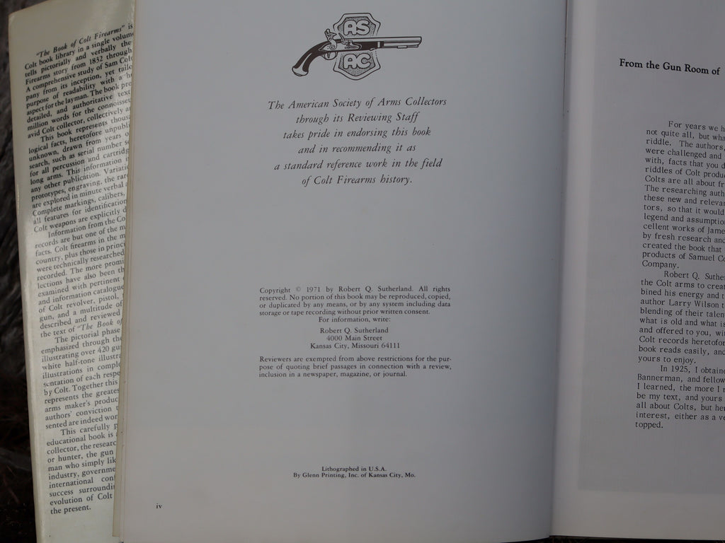 The Book of Colt Firearms by Sutherland and Wilson