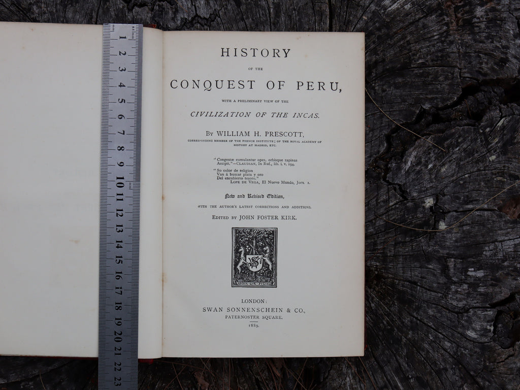 Conquest of Peru by William H Prescott 1889