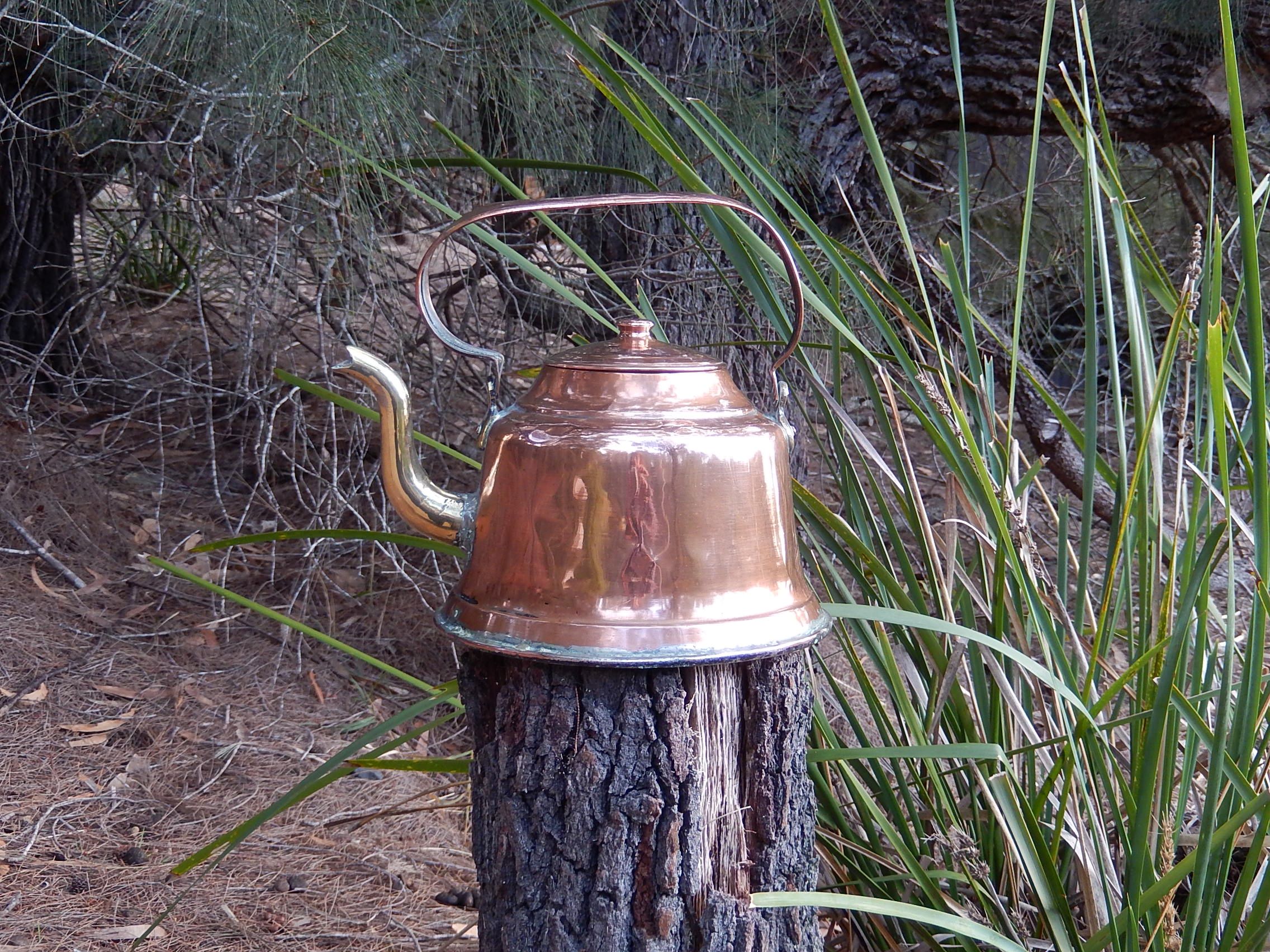 Copper Kettle with Brass Spout c.1900