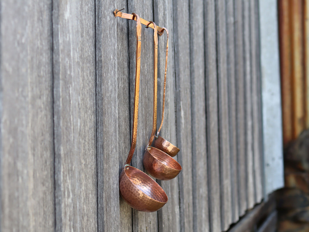 3 Copper Ladles by Weeda, Tasmania