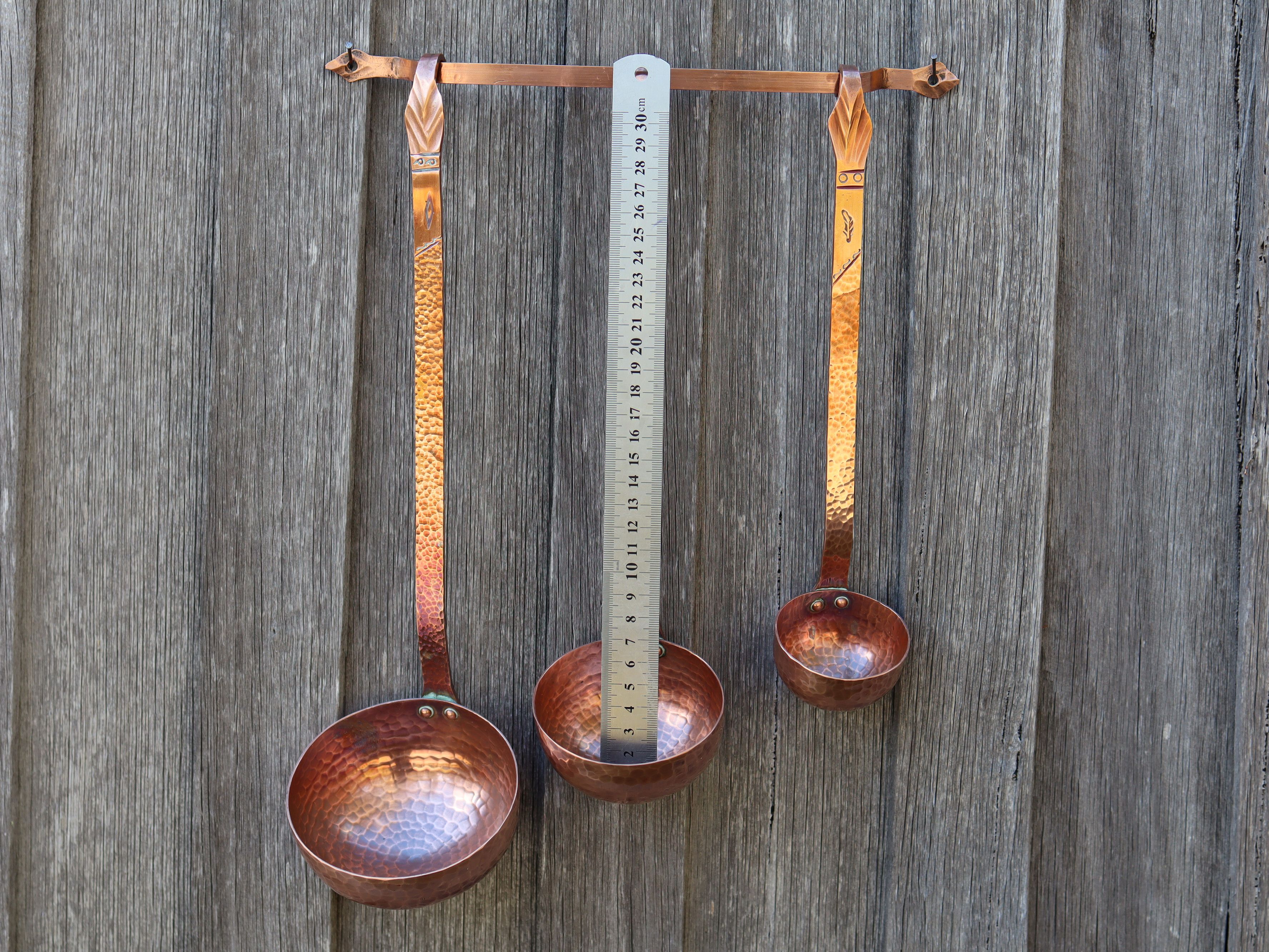 3 Copper Ladles by Weeda, Tasmania