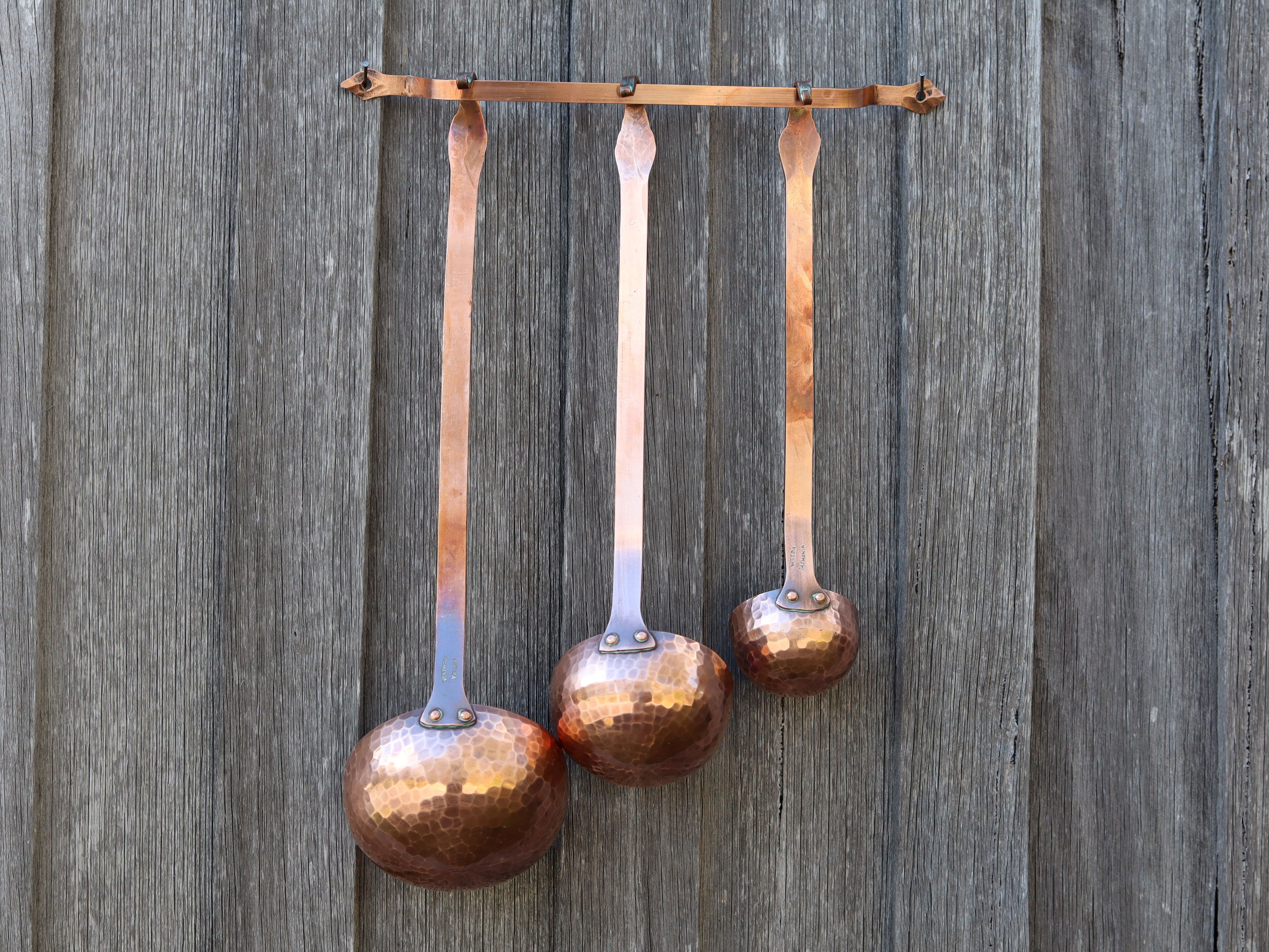 3 Copper Ladles by Weeda, Tasmania