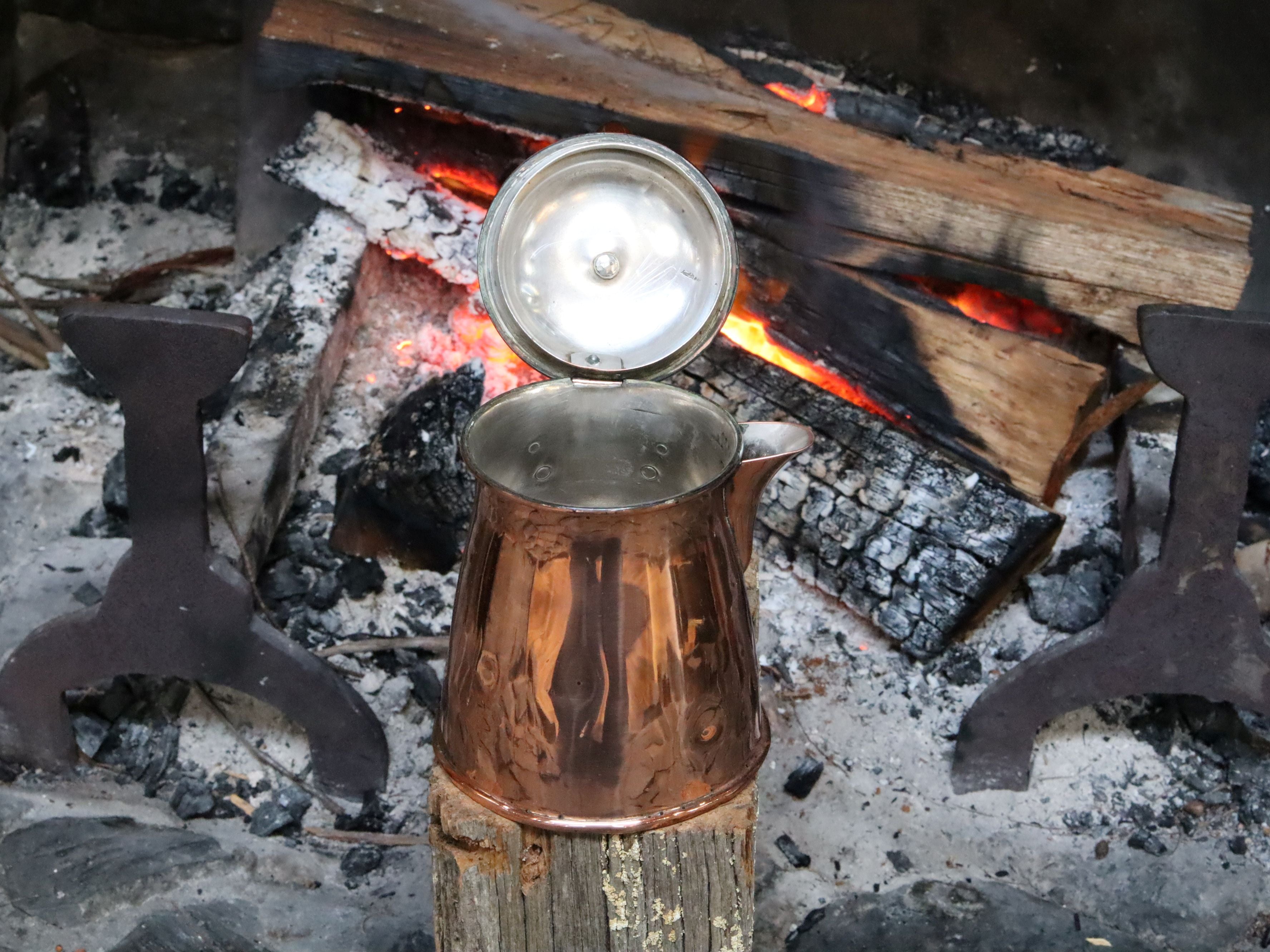 Antique Copper Hot Chocolate Pot