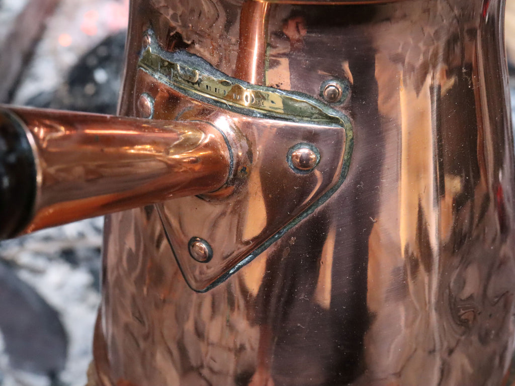 Antique Copper Hot Chocolate Pot