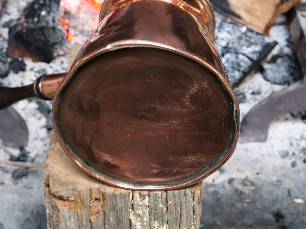 Antique Copper Hot Chocolate Pot