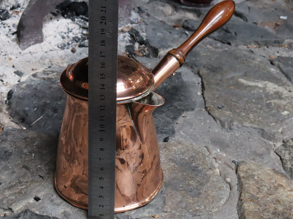 Antique Copper Hot Chocolate Pot