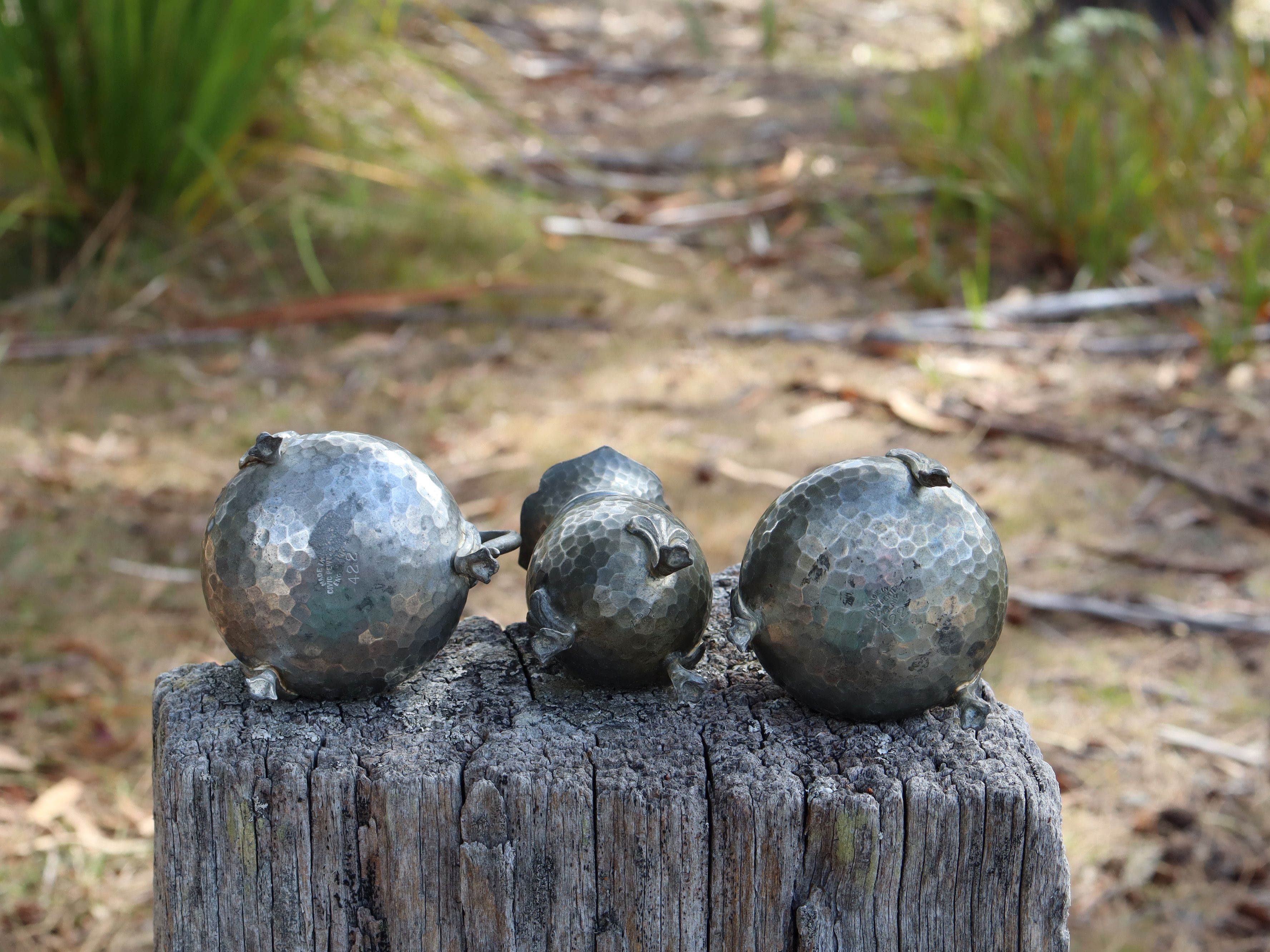 English Pewter Cruet Set c.1900