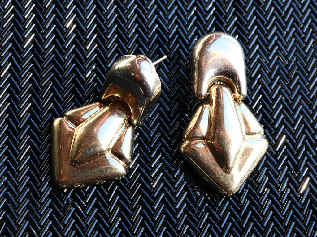18ct Earrings in the Style of Dali