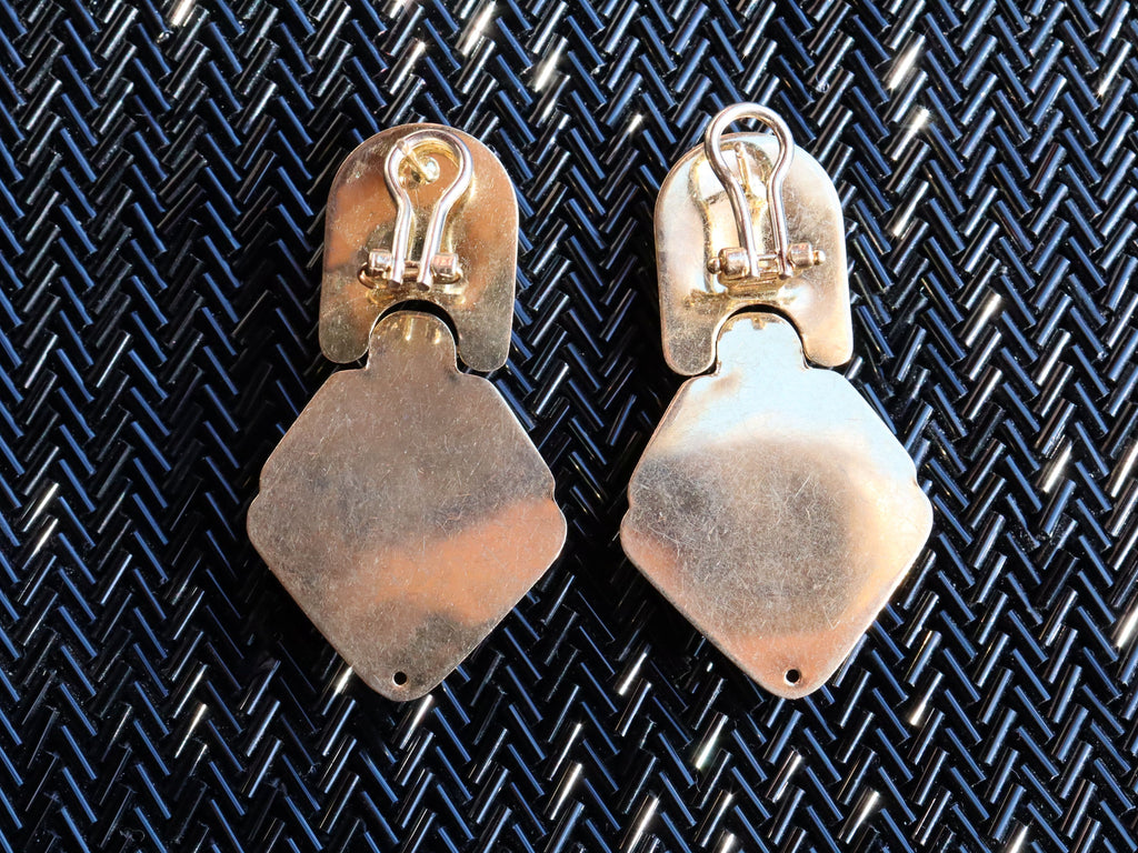 18ct Earrings in the Style of Dali