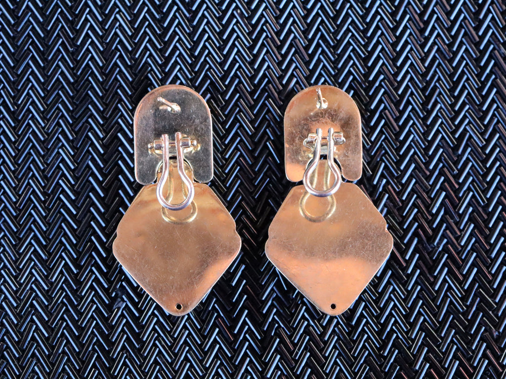18ct Earrings in the Style of Dali