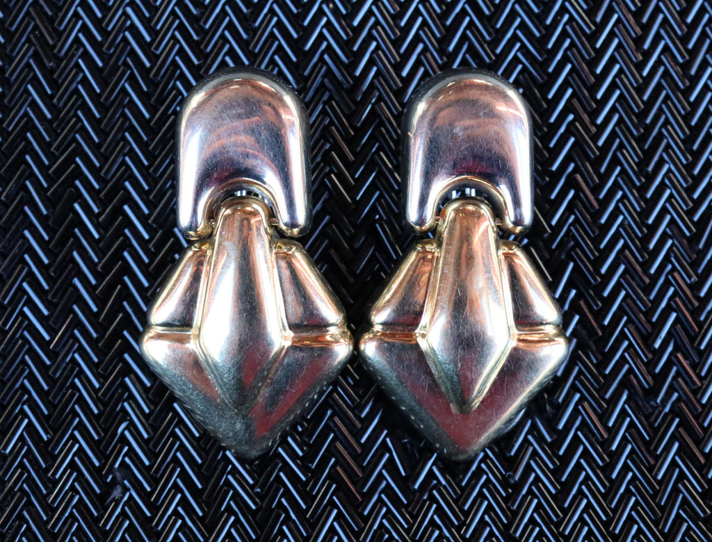 18ct Earrings in the Style of Dali