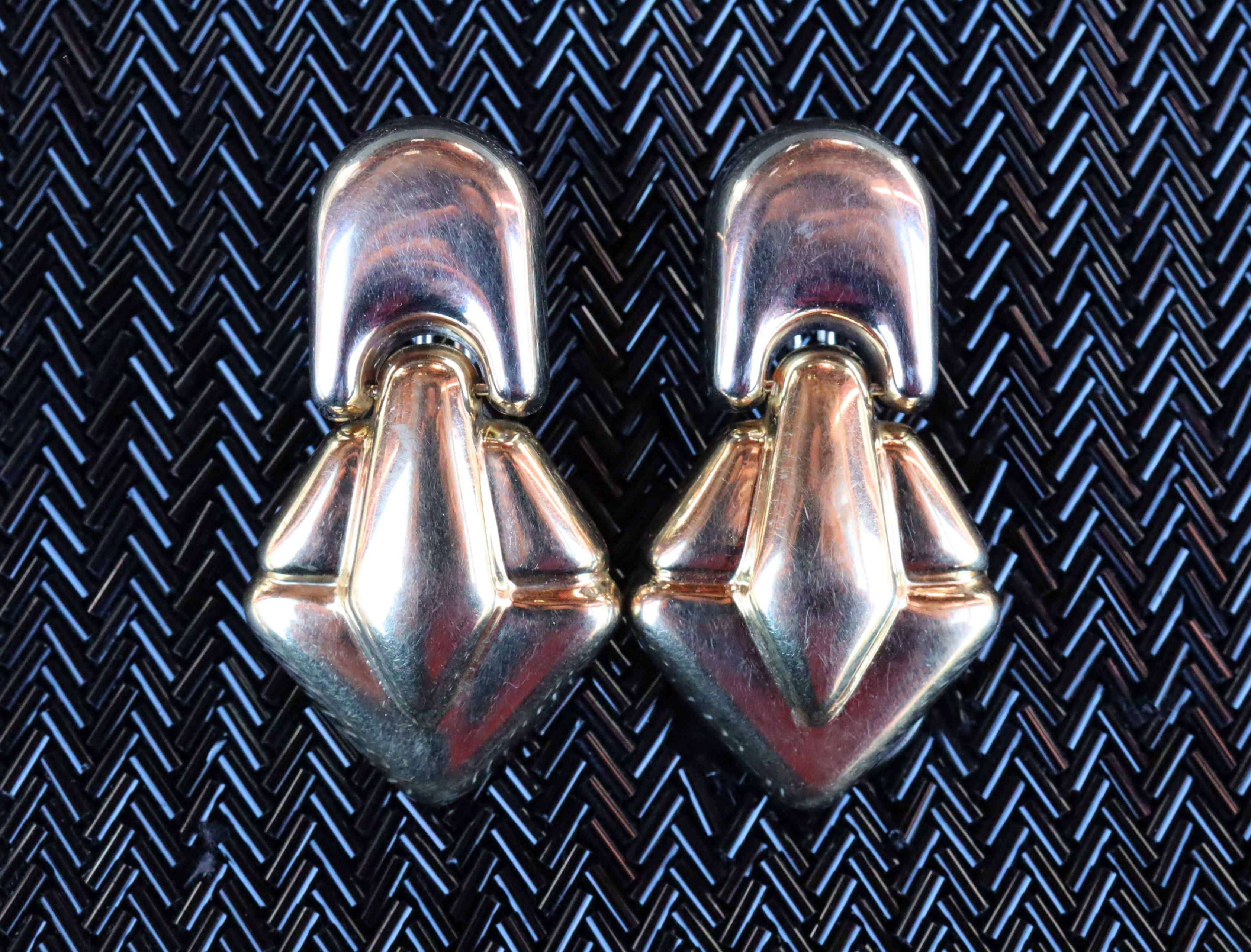 18ct Earrings in the Style of Dali