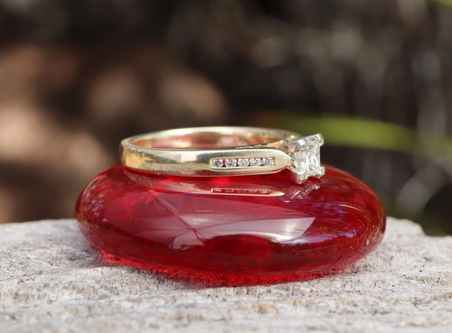 Princess Cut Diamond Engagement Ring in 9ct Gold