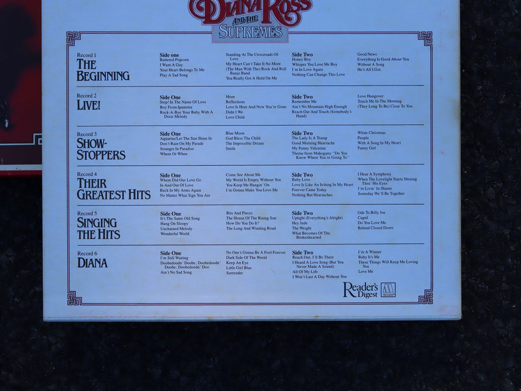Diana Ross and the Supremes Reader's Digest Boxed Set of 6 LPs