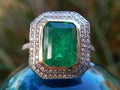 3ct Emerald and Diamond Ring in 18ct Gold