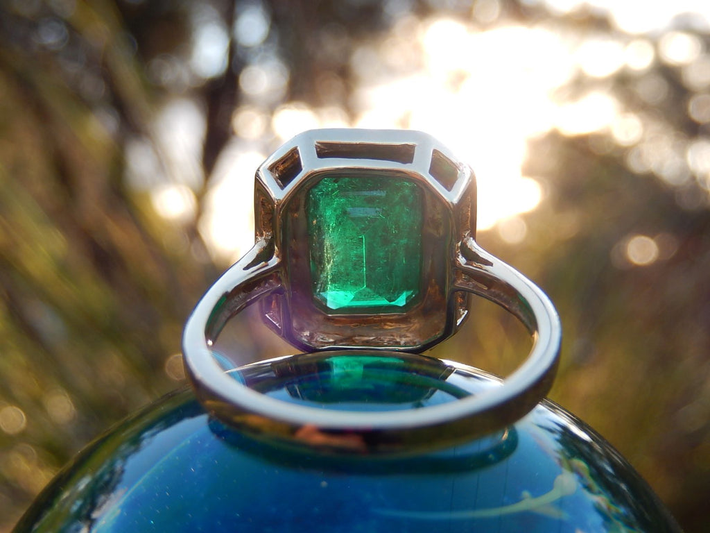 3ct Emerald and Diamond Ring in 18ct Gold