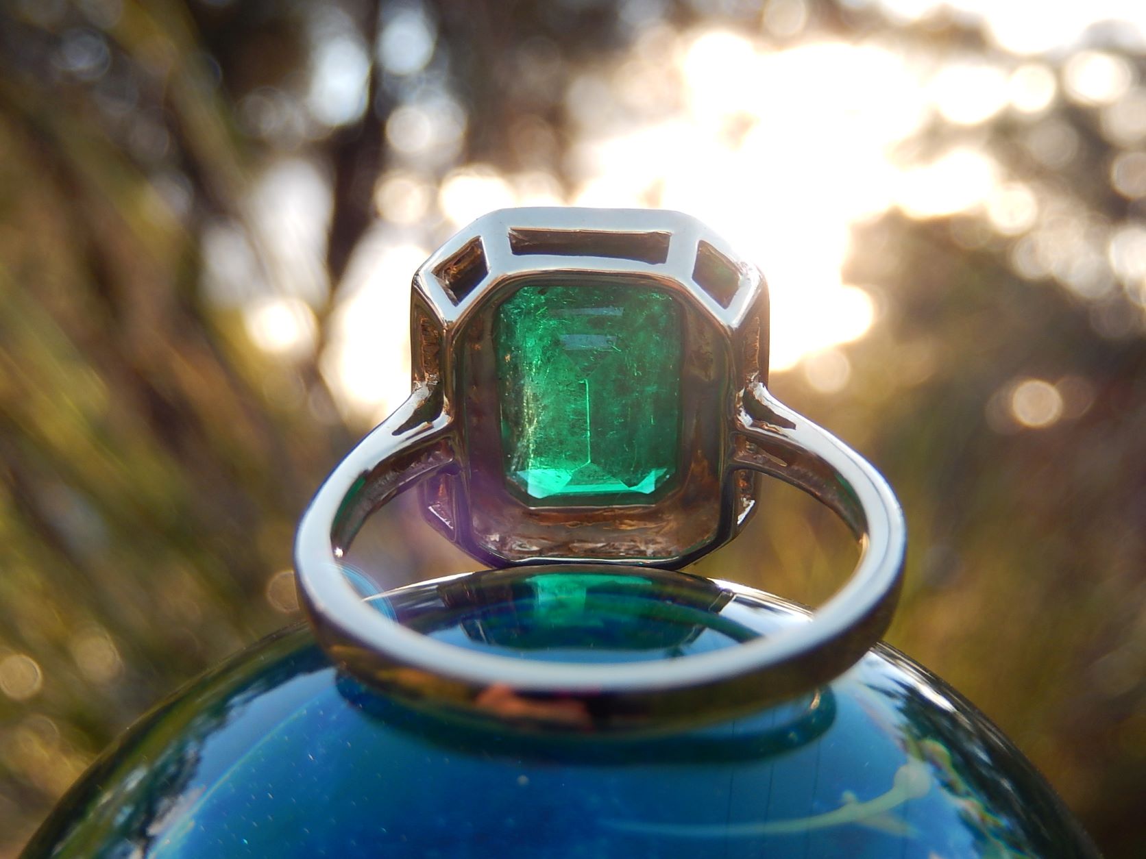3ct Emerald and Diamond Ring in 18ct Gold