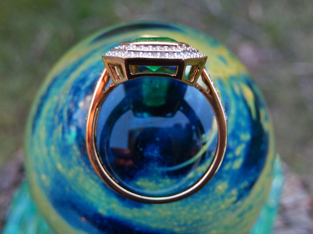 3ct Emerald and Diamond Ring in 18ct Gold