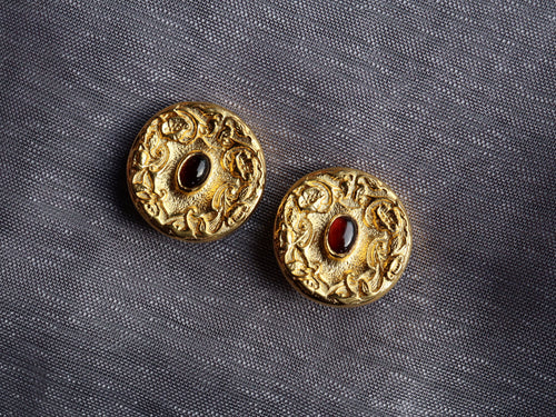 Garnet Earrings in 14ct Gold Plate