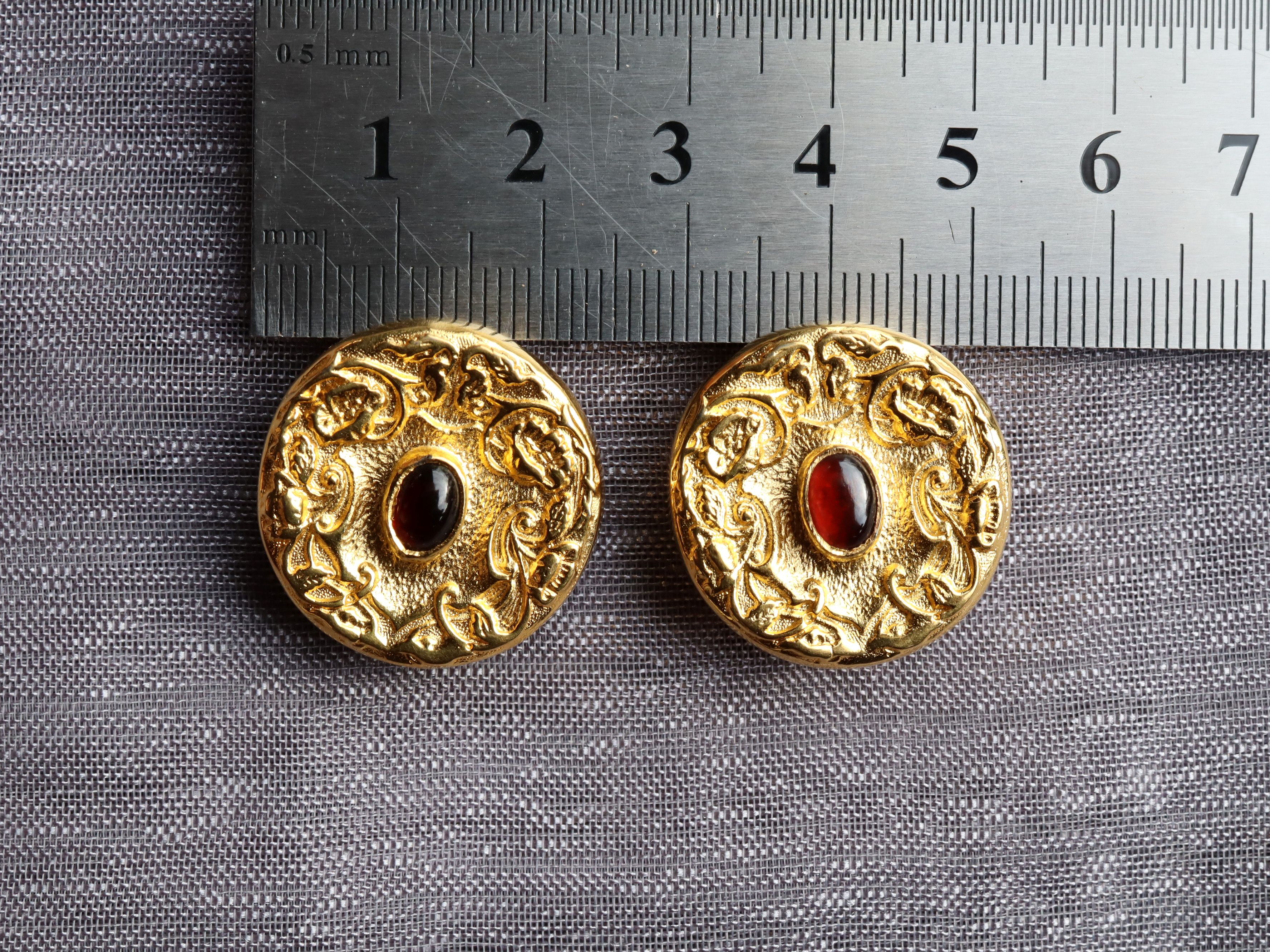 Garnet Earrings in 14ct Gold Plate