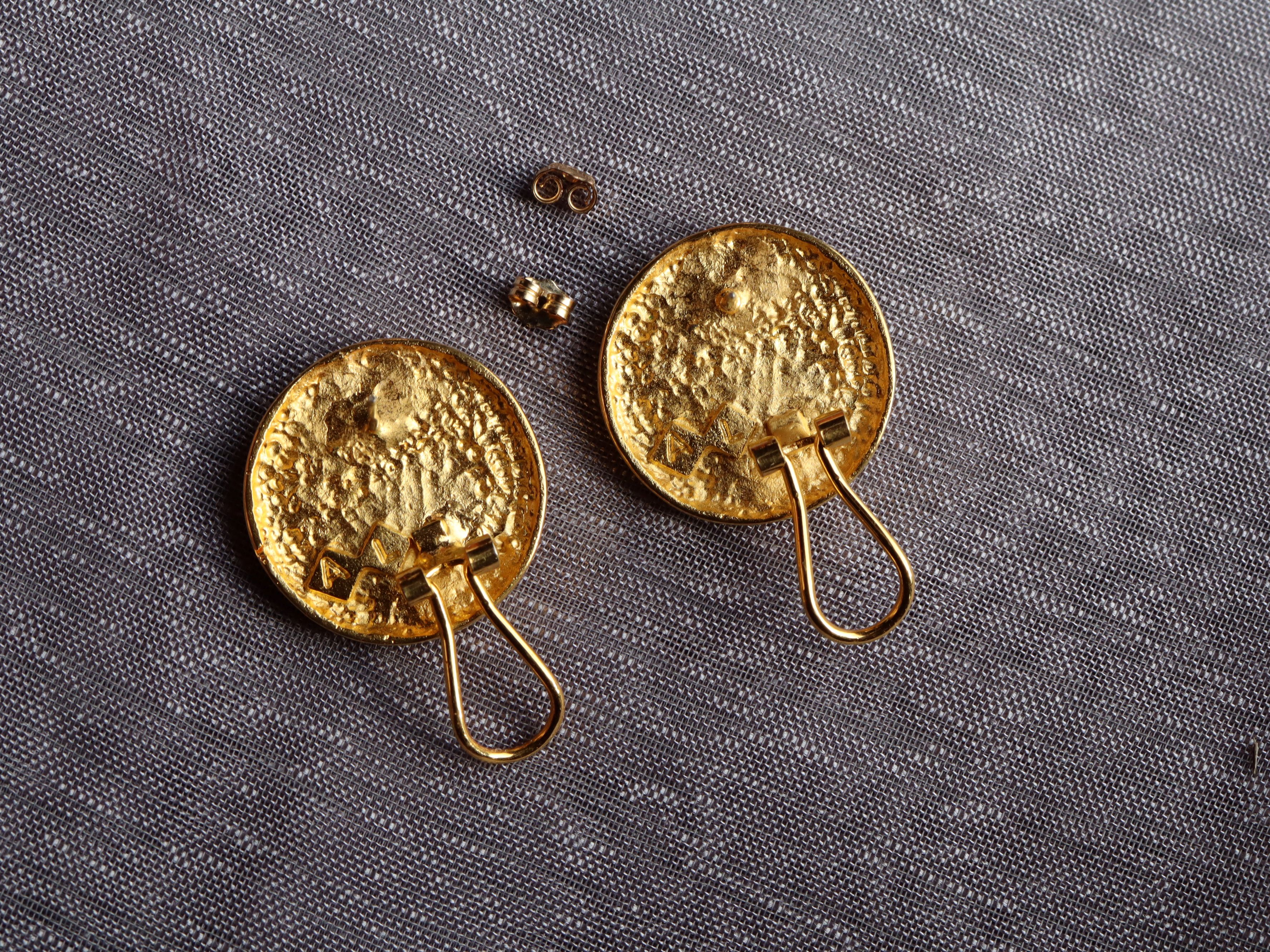 Garnet Earrings in 14ct Gold Plate