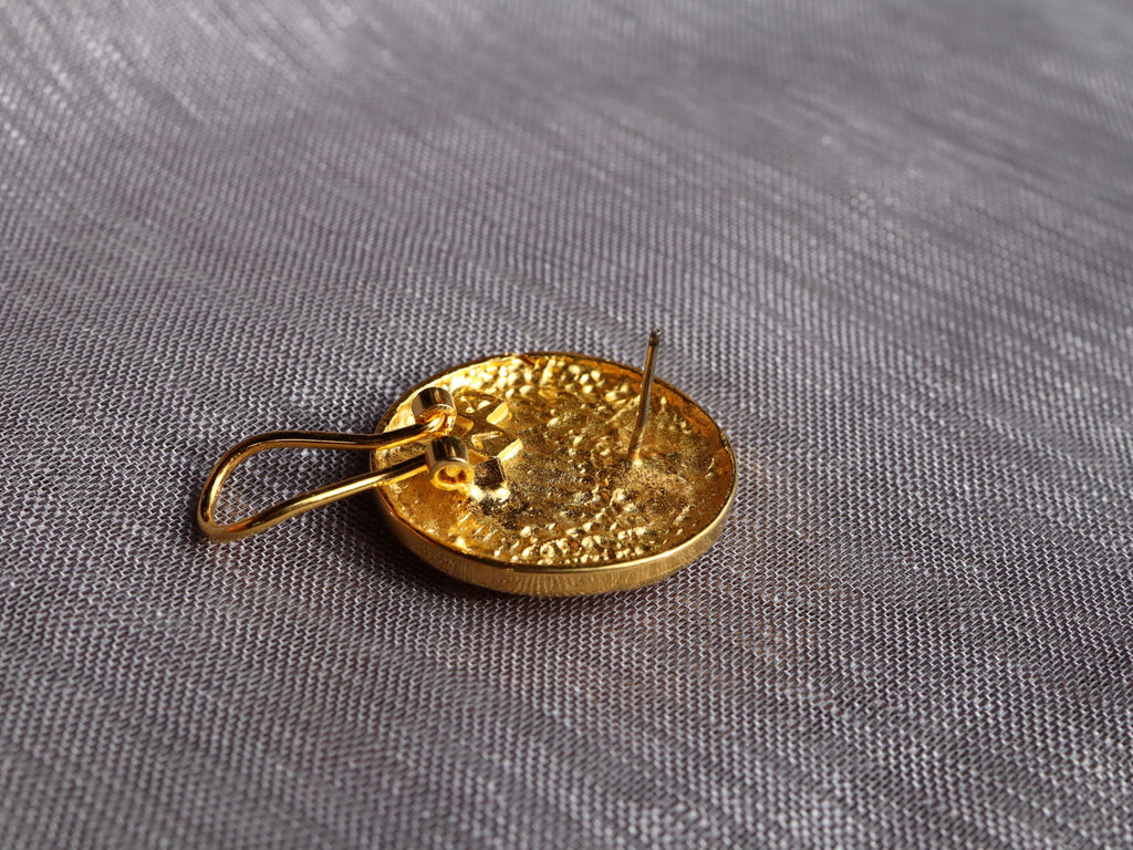 Garnet Earrings in 14ct Gold Plate