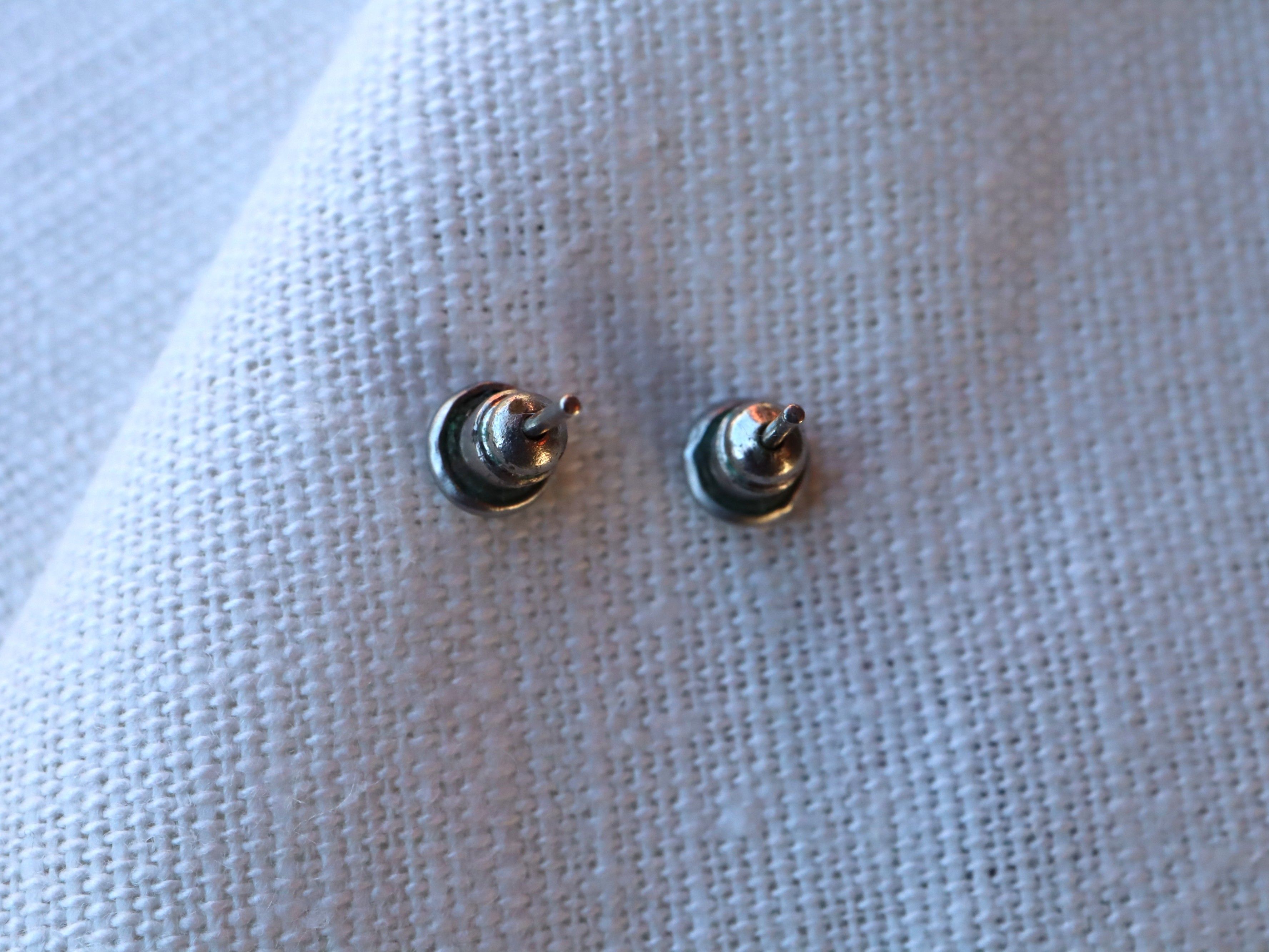 Tortoise Shell Earrings in Sterling Silver
