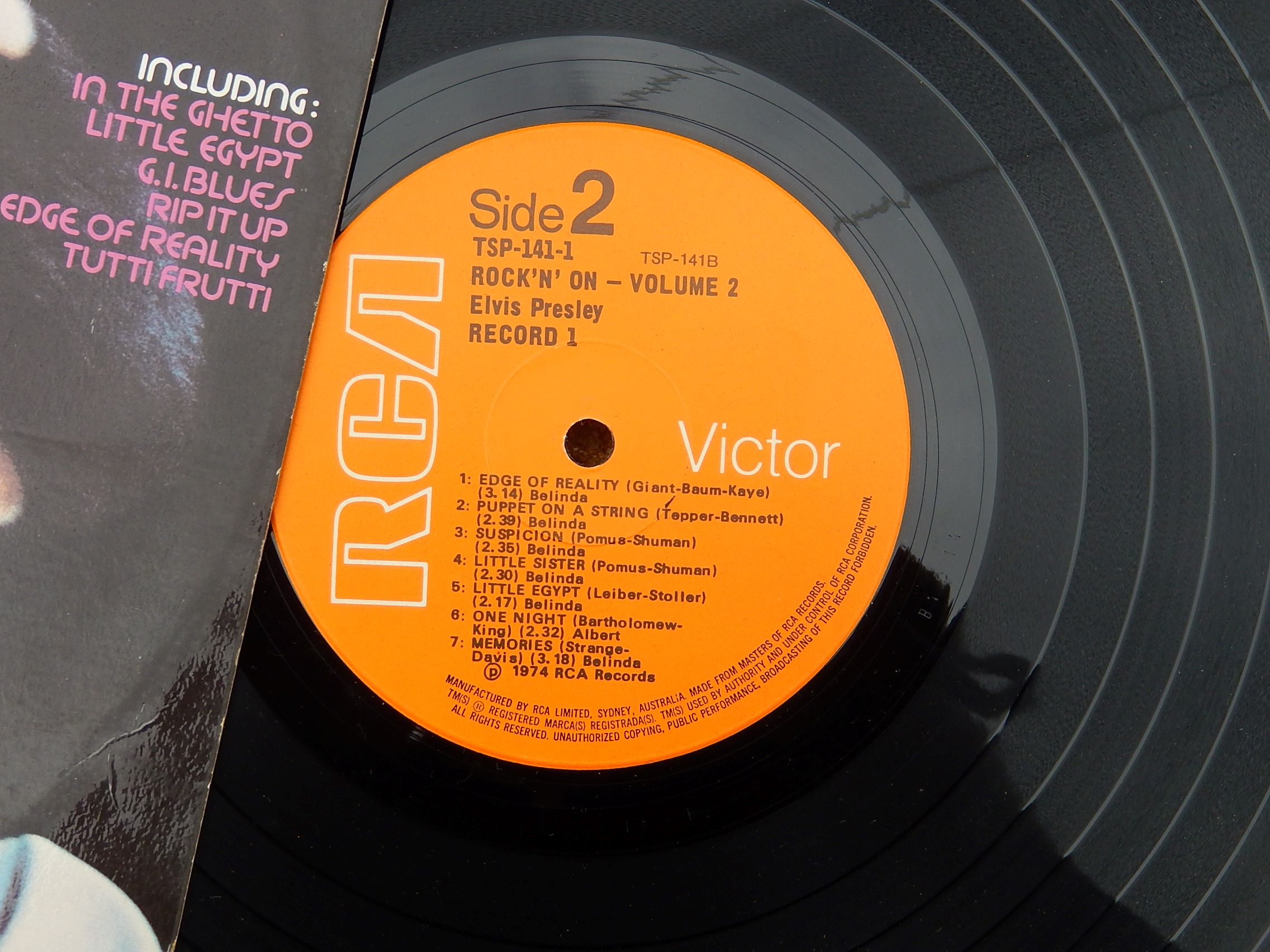 Elvis Record "Rock'n' On Volume 2" 1974