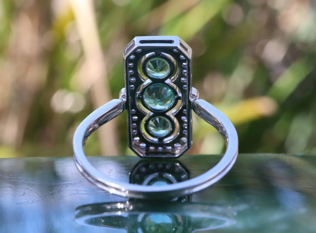 Colombian Emerald and Diamond Ring in 18ct White Gold