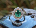 Emerald and Diamond Ring in 14ct Gold