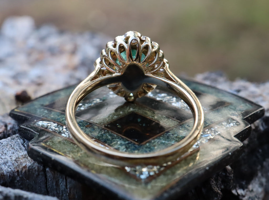 Emerald and Diamond Ring in 14ct Gold