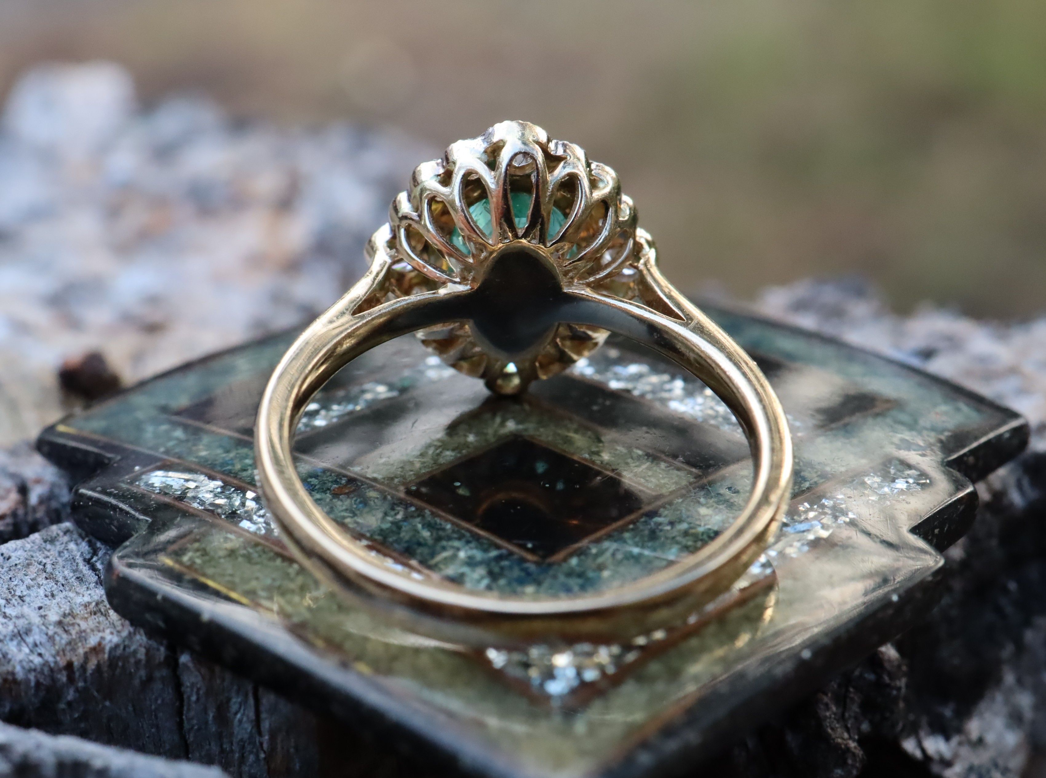 Emerald and Diamond Ring in 14ct Gold