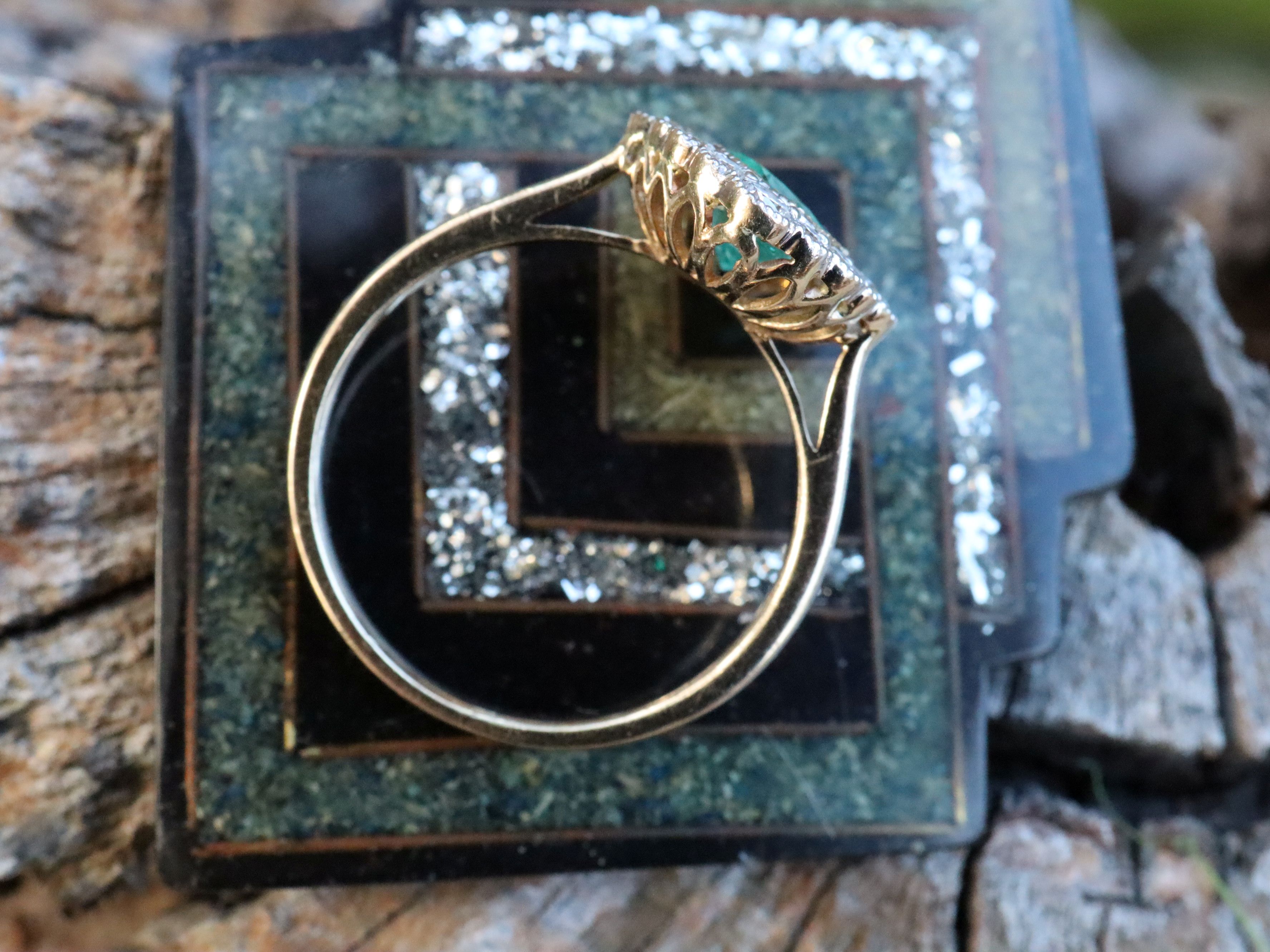 Emerald and Diamond Ring in 14ct Gold