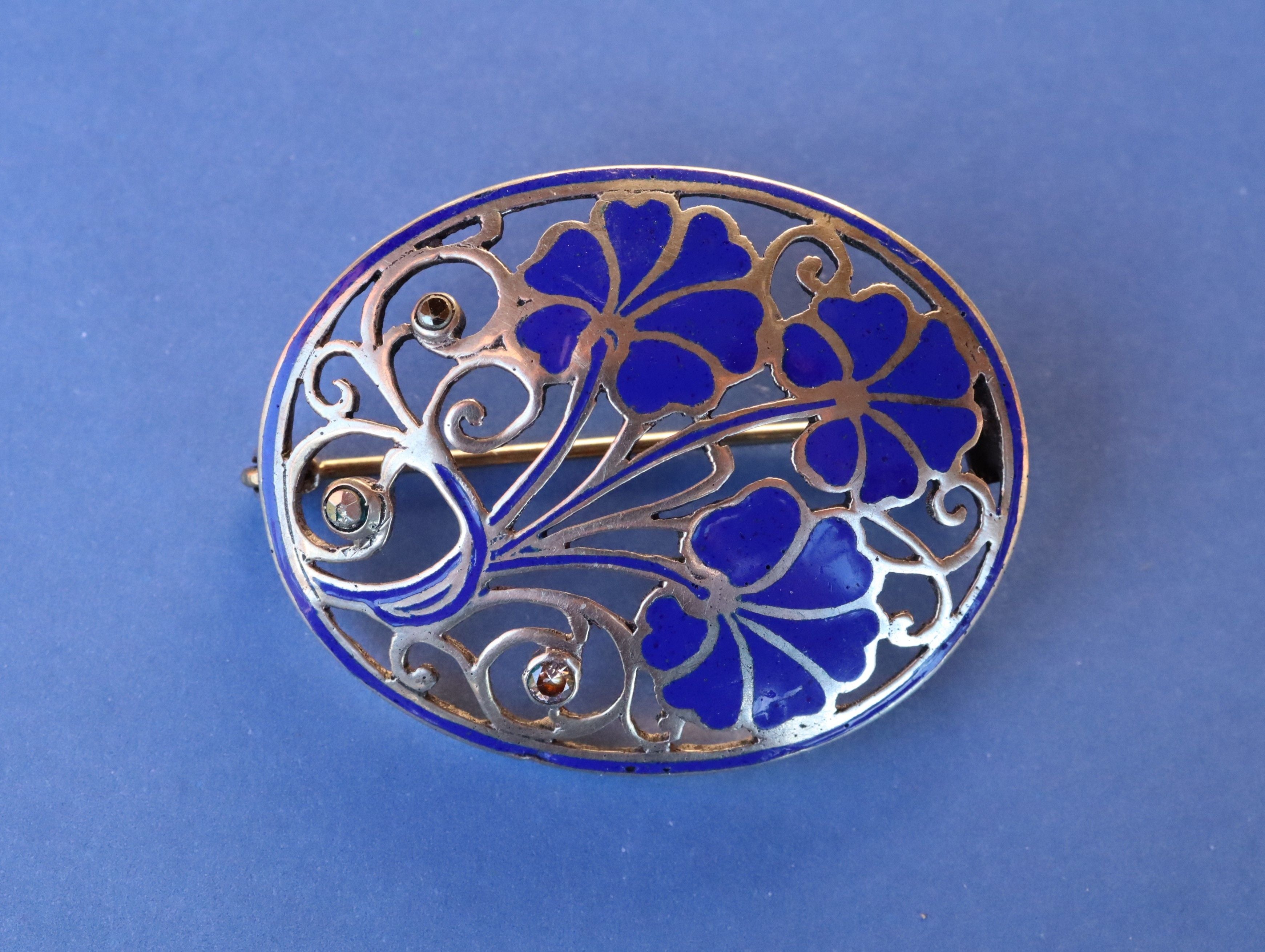 Continental Sterling Silver and Enamel