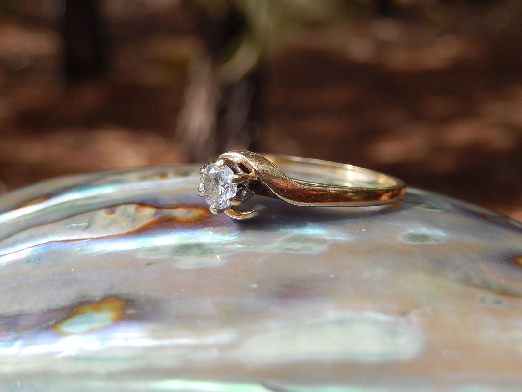 Diamond Solitaire ring in 9ct