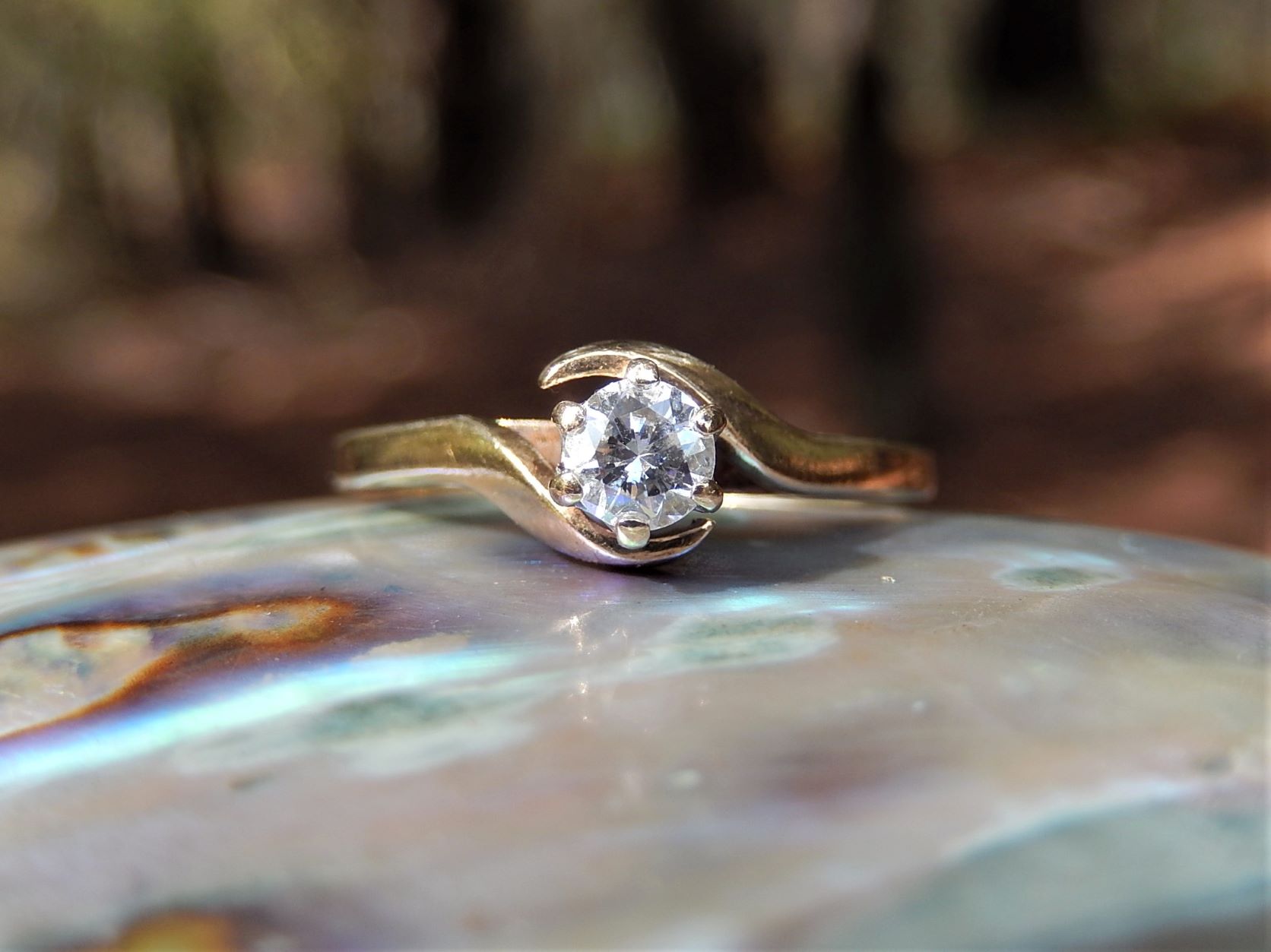 Diamond Solitaire ring in 9ct