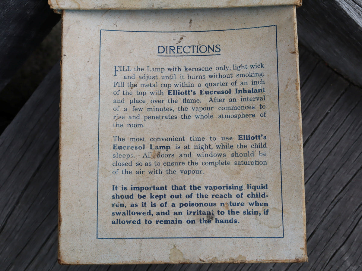 Elliot's Eucresol Lamp c.1900