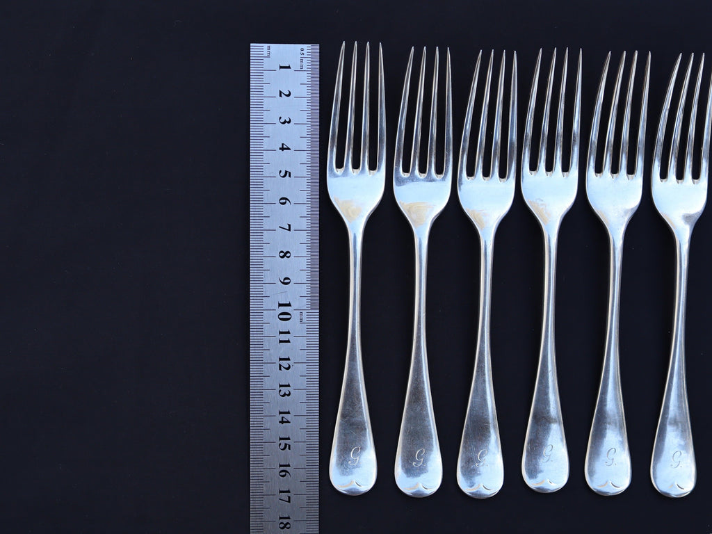 6 Sterling Silver Forks, London 1913 William Hutton & Sons