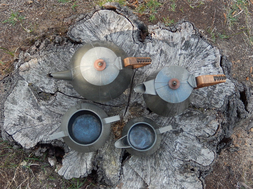 Art Deco Pewter Tea Set